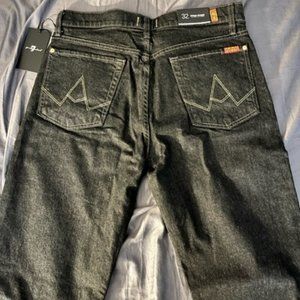 7 For All Mankind Vintage Straight Jeans Black Size 32